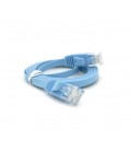 Патч-корд литой плоский WEEPDA, UTP, RJ45, Cat.6, 1.5m, синий