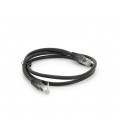 Патч-корд литой RITAR, UTP, RJ45, Cat.6, 1m, черный, Cu (медь)