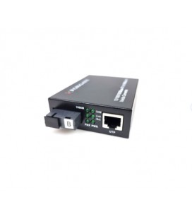 Медиаконвертер FOXGATE EC-Q-1G-1SM-1550nm, 1550 WDM одноволоконный Full/Half duplex , SC 20km (0 +70°C), + блок питания 5V 1A