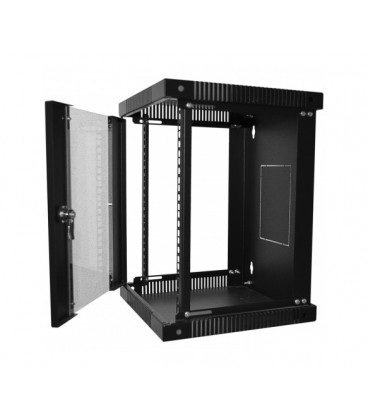 Шафа настінна 10' 6U, 320х300х335 (Ш*Г*В) мм, чорна