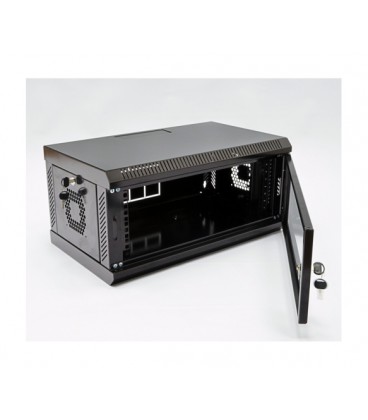 Шафа 4U, 600х350х284 мм (Ш*Г*В), акрилове скло, чорна