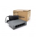 Коммутатор POE Mercury MS05CP 53,5V с 4 портами POE+1 порт UP-Link 100Мбит , БП в комплекте 0,54 кг (82*79*26) Q20