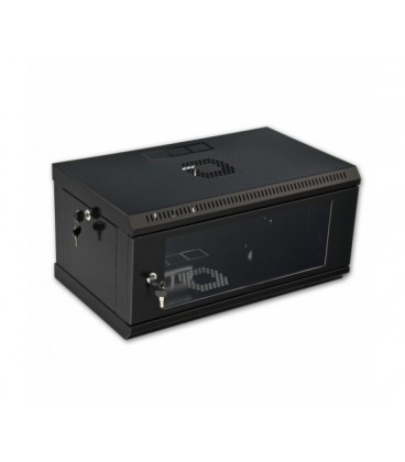 Шафа 4U, 600x350x284мм (Ш*Г*В), економ, акрилове скло, чорна