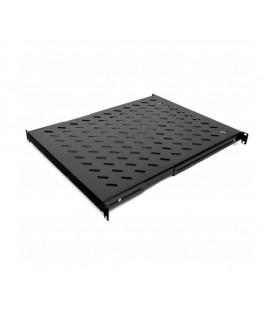 Полиця 19' 4 точки кріпл., 400мм глиб., перфорована, т.м.1.5мм, чорна