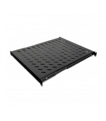 Полиця 19' 4 точки кріпл., 400мм глиб., перфорована, т.м.1.5мм, чорна