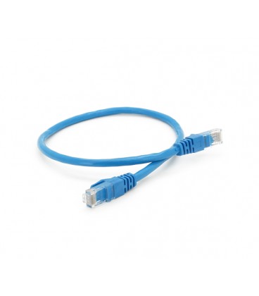 Патч-корд литой RITAR, UTP, RJ45, Cat.6, 0.5m, синий, Cu (медь)