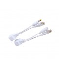 POE инжектор пассивный (пара) 802.3at (30Вт) с портами Ethernet 10/100Mbps, white, OEM Q50