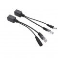 POE инжектор пассивный (пара) 802.3at (30Вт) с портами Ethernet 10/100Mbps, black, OEM Q50