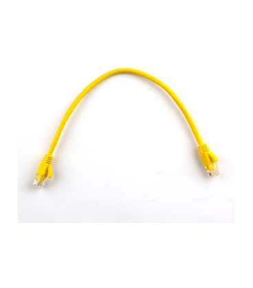 Патч-корд литой RITAR, CCA, UTP, RJ45, Cat.5e, 0,3m, желтый Q710