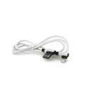 Кабель iKAKU KSC-028 JINDIAN charging data cable for iphone, Silver, длина 1м, 2.4A, BOX