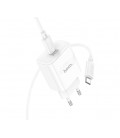 Набор СЗУ 110-240V HOCO C76A Pro+ кабель Type-C, USB-C, PD30W, кабель 1м, White, Box