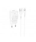Набор СЗУ 110-240V HOCO C96A+ кабель Micro, 1xUSB, 2.1A, кабель 1м, White, Blister