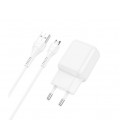 Набор СЗУ 110-240V HOCO C96A+ кабель Micro, 1xUSB, 2.1A, кабель 1м, White, Blister