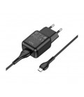 Набор СЗУ 110-240V HOCO C96A+ кабель Micro, 1xUSB, 2.1A, кабель 1м, Black, Blister
