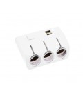 АЗУ разветвитель WEIFENG, 12V-3*12V+2*USB, White, Blister