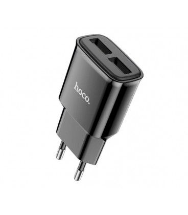 СЗУ 110-240V HOCO C88A, 2xUSB, 2.4A, Black, Box