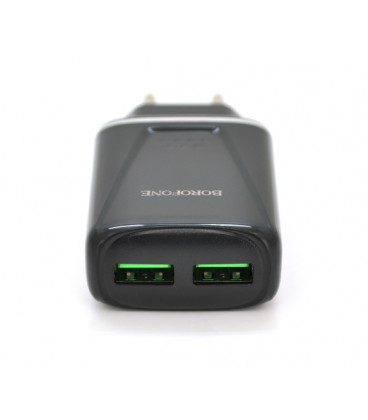 СЗУ BOROFONE BA54A 18W 2xUSB, 3A, Black, Box