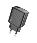Набор СЗУ 110-240V HOCO CS21A + кабель Type-C, 1xUSB, 18W, кабель 1м, Black, Box
