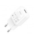 Набор СЗУ 110-240V HOCO C96A+ кабель Lighting, 1xUSB, 2.1A, кабель 1м, White, Blister