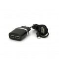 Набор СЗУ 110-240V HOCO C12 + кабель Lighting, 1xUSB, 2.4A, кабель 1м, Black, Blister