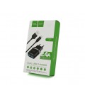 Набор СЗУ 110-240V HOCO C12 + кабель Lighting, 1xUSB, 2.4A, кабель 1м, Black, Blister