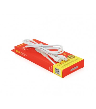 Кабель Borofone BX51, Type-C-Type-C, 3A, длина 1м, White, BOX