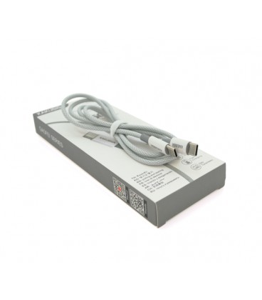 Кабель iKAKU KSC-723 GAOFEI PD20W smart fast charging cable (Type-C to Type-C), Silver, длина 1м, BOX