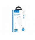 Набор СЗУ 110-240V HOCO C88A + кабель Micro, 2xUSB, 2.4A, кабель 1м, White, Box
