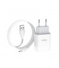 Набор СЗУ 110-240V HOCO C73A+ кабель Micro, 2xUSB, 2.4A, кабель 1м, White, Blister