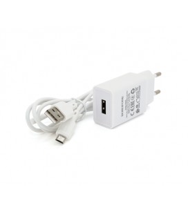 Набор BOROFONE BA68A СЗУ 1xUSB+ кабель Micro, 2.1A, 1м, White, Blister-box