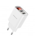 Набор BOROFONE BA58A СЗУ 2xUSB, LED + кабель Type-C, 2.4A, 1м, White, Box