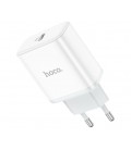 СЗУ 110-240V HOCO C104A 1xUSB-C, PD20W, White, Box