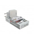 Набор 2 в 1 СЗУ With Iphone Cable 110-240V MY-A303, 3 x USB, 5V/15W, Output: 5V/3.1A, White, Box, Q25