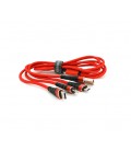 Кабель KSC-296 TUOYUAN charging data cable 3 in 1 Micro / Iphone / Type-C, длина 1м, Red, BOX