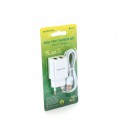 Набор BOROFONE BA53A СЗУ 2xUSB+ кабель Lighting, 2.1A, 1м, White, Blister