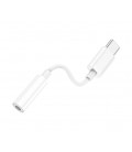 Кабель-переходник HOCO LS35 Jack 3.5mm(F) &gt, Type-C(M), 0.1м, White, Box