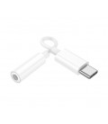 Кабель-переходник HOCO LS35 Jack 3.5mm(F) &gt, Type-C(M), 0.1м, White, Box