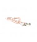 Кабель iKAKU KSC-723 GAOFEI smart charging cable for iphone, Pink, длина 1м, 2.4A, BOX