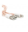 Кабель iKAKU KSC-723 GAOFEI smart charging cable for iphone, Pink, длина 1м, 2.4A, BOX