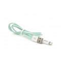 Кабель iKAKU KSC-723 GAOFEI smart charging cable for iphone, Green, длина 1м, 2.4A, BOX
