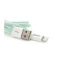 Кабель iKAKU KSC-723 GAOFEI smart charging cable for iphone, Green, длина 1м, 2.4A, BOX