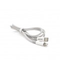 Кабель iKAKU KSC-723 GAOFEI PD20W smart fast charging cable (Type-C to Lightning), Silver, длина 1м, BOX