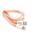 Кабель iKAKU KSC-723 GAOFEI PD20W smart fast charging cable (Type-C to Lightning), Pink, длина 1м, BOX