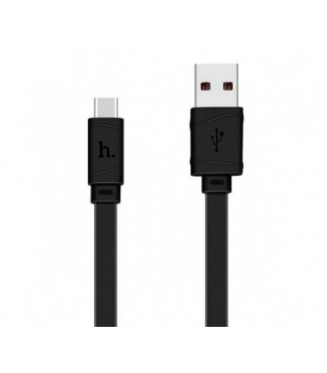 Кабель Hoco X5 Bamboo, Type-C-USB, 2.4A, Black, длина 1м, BOX