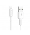 Кабель Hoco X25 Soarer, Lightning-USB, White, длина 1м, BOX