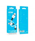 Кабель Borofone BX84, Type-C-Type-C, 3A, 60W, длина 1м, White, BOX