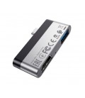 Переходник BOROFONE DH2 Type-C(Male) - USB3.0+2*HDMI, Black, Box