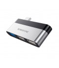Переходник BOROFONE DH1 Type-C(Male) - USB3.0+2*USB2.0, Black, Box