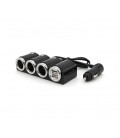 АЗУ разветвитель Olesson 1503, 12V-3*12V+2*USB, Black, Blister
