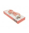 Кабель iKAKU KSC-723 GAOFEI smart charging cable for micro, Pink, длина 1м, 2.4A, BOX